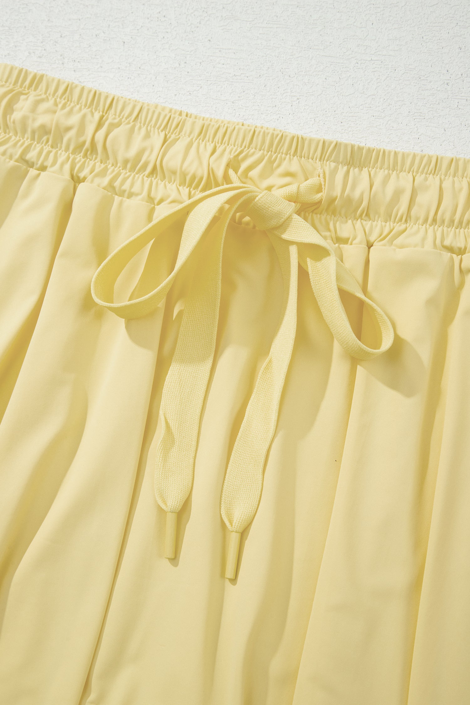 Sky Blue Drawstring Elastic Waistband Lined Tennis Skorts