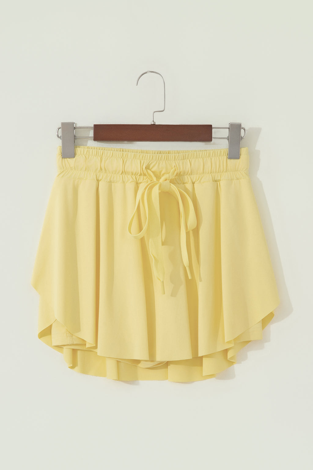 Sky Blue Drawstring Elastic Waistband Lined Tennis Skorts