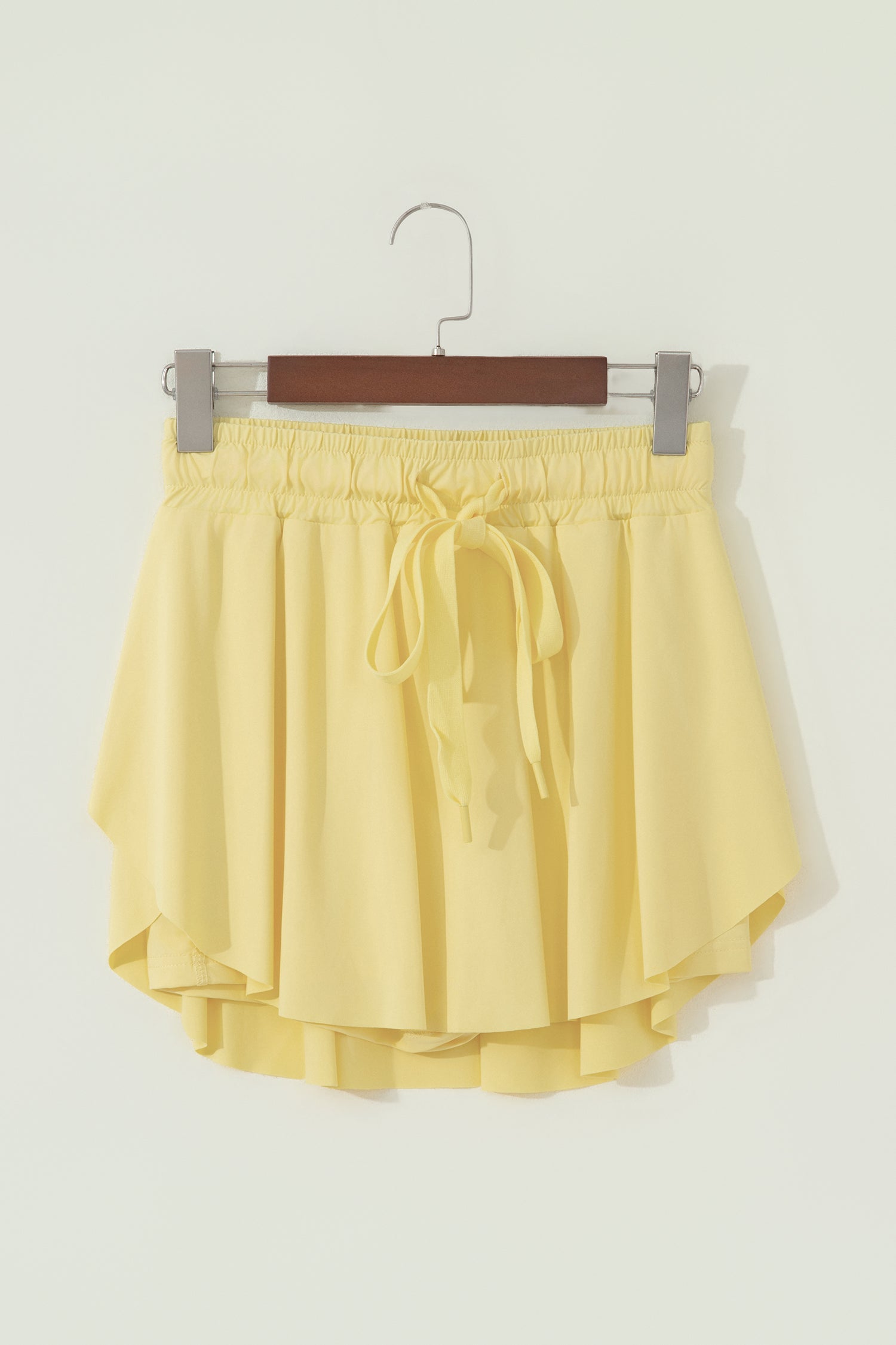 Sky Blue Drawstring Elastic Waistband Lined Tennis Skorts