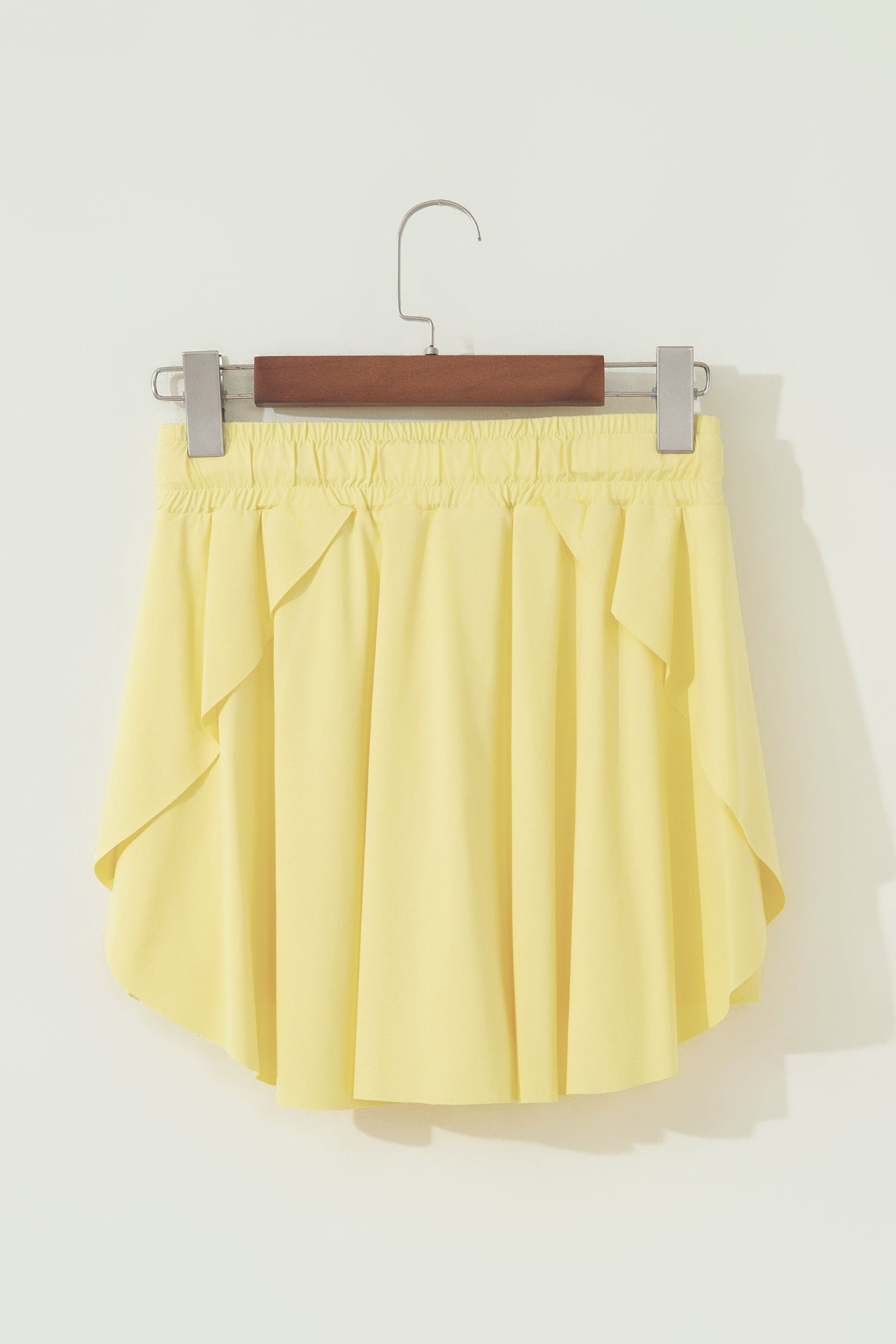 Sky Blue Drawstring Elastic Waistband Lined Tennis Skorts