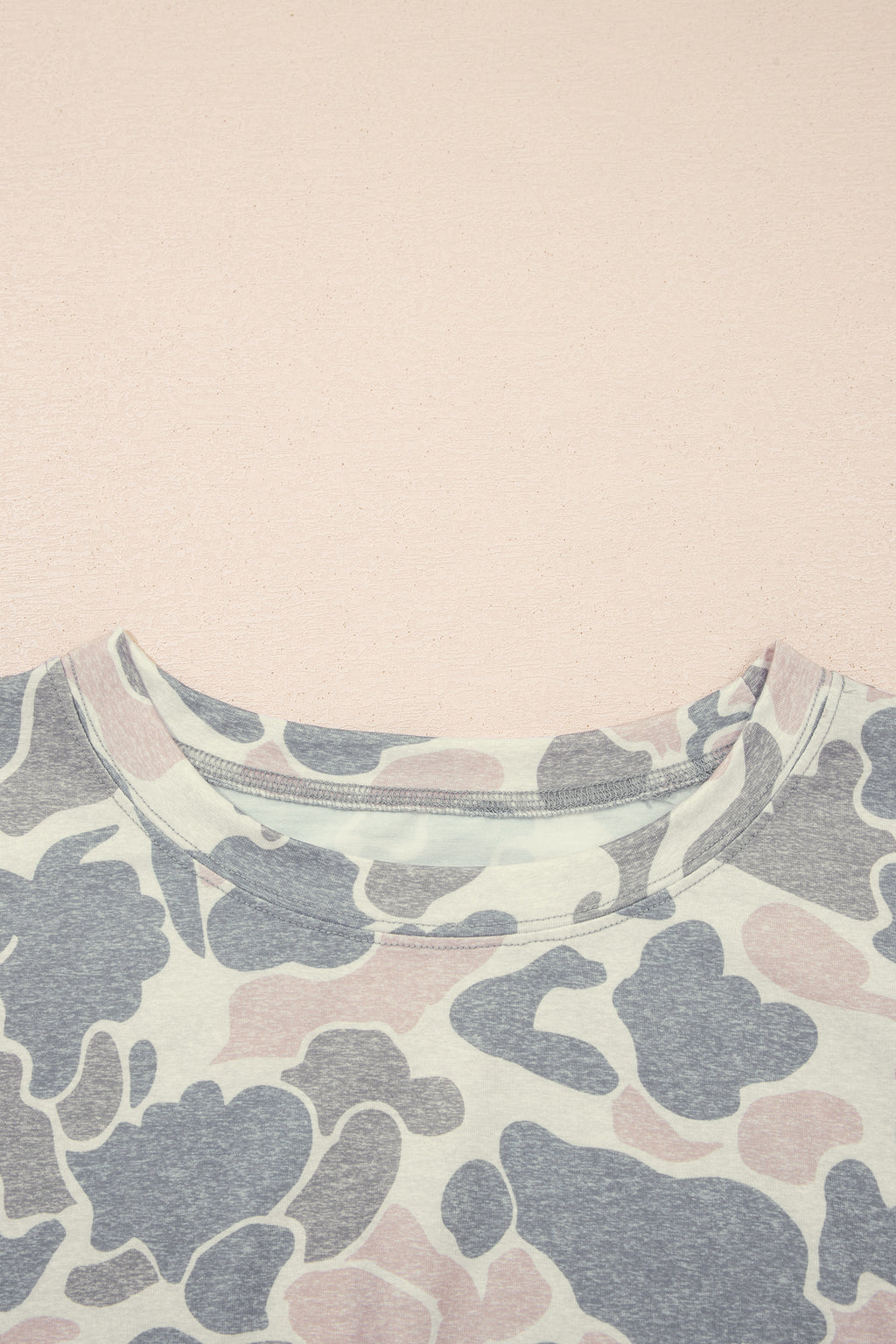 Multicolour Retro Camouflage Print Plus Size 2pcs Outfit