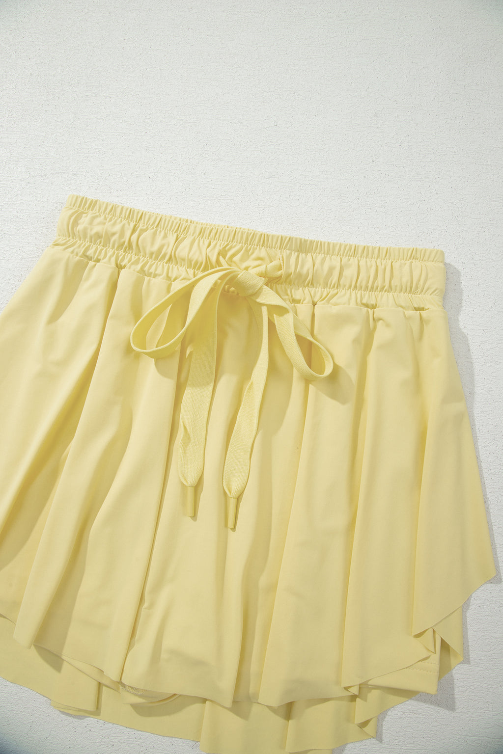 Sky Blue Drawstring Elastic Waistband Lined Tennis Skorts